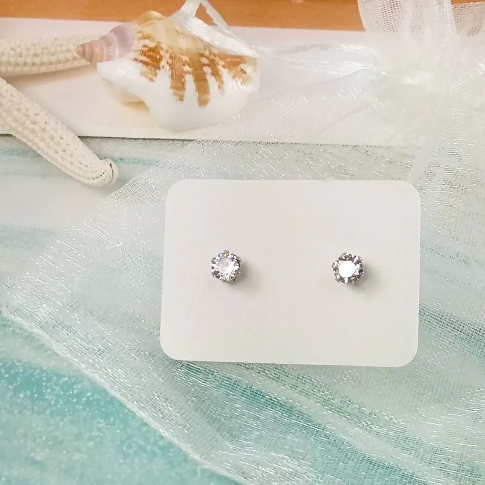 Earrings Stainless Steel Stud  4mm